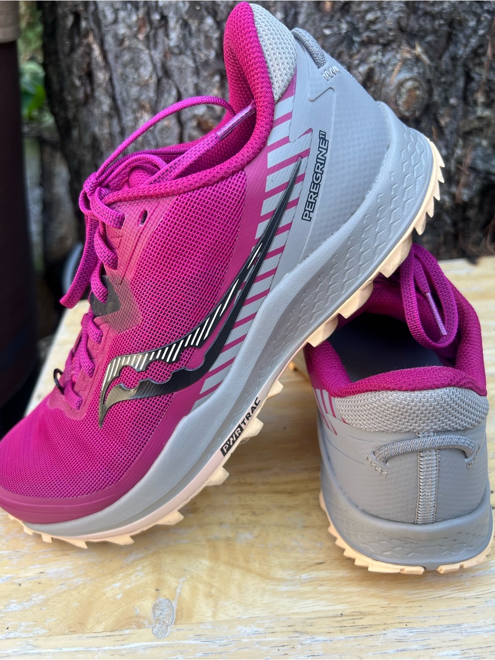 Saucony Women's Peregrine Trail Running Shoes - Fuchsia/Gray